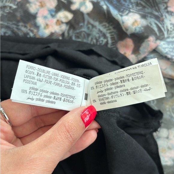 ZARA Floral One-Shoulder Asymmetric Mesh Midi Dress – NWT size Medium - Picture 11 of 16